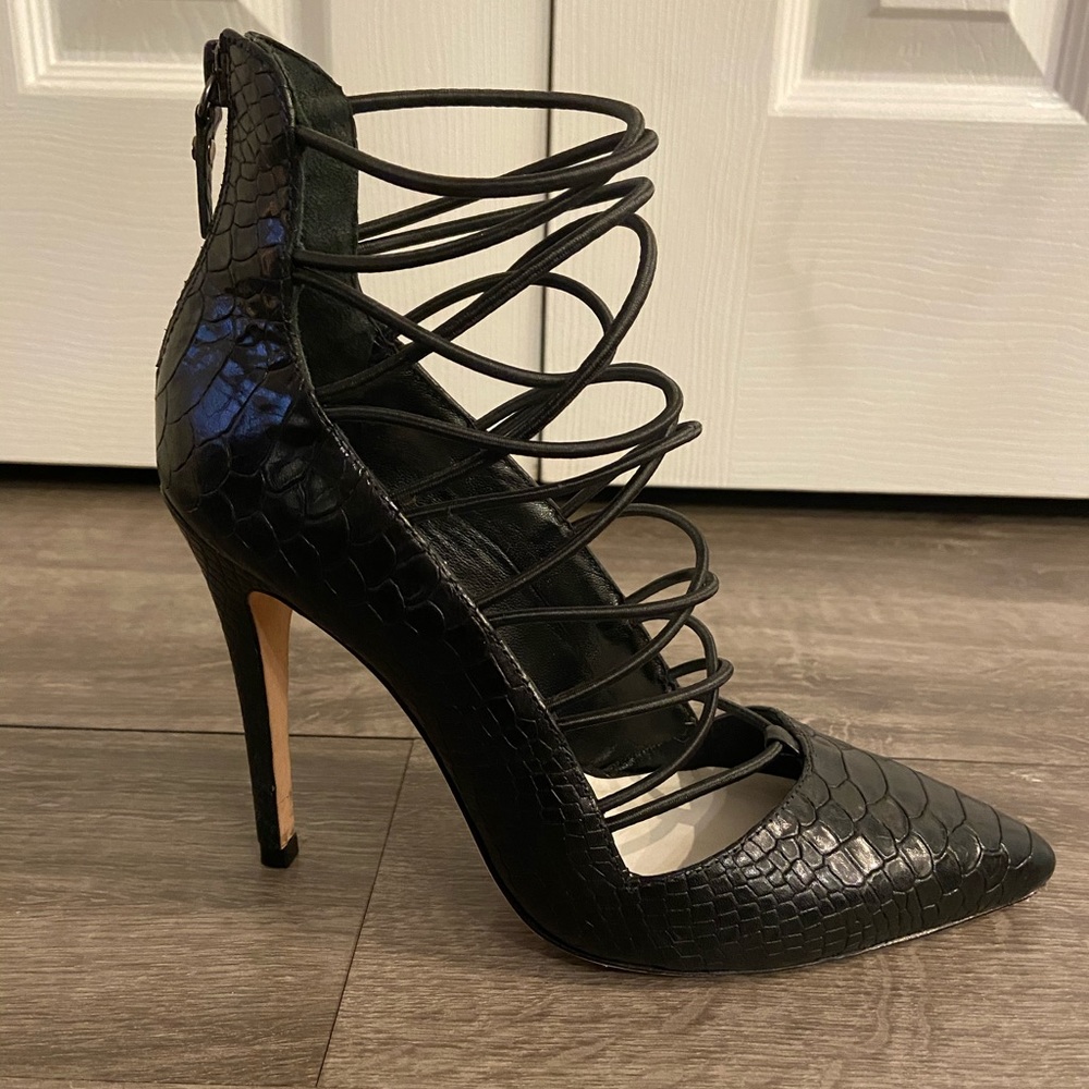 Alice and Olivia caged heels